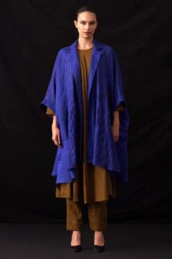 Amrich Blue Handwoven Oversized Jacket