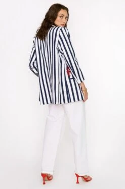 Rara Avis Navy & White Hand Embellished Blazer 9 Rara Avis Navy & White Hand Embellished Blazer -Inca Style Shop 25ra1 5