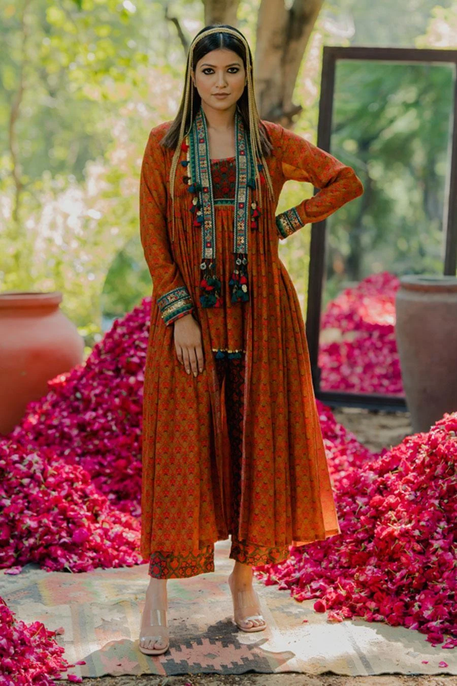 Pooja Keyur Mustard Aari Embroidered Overlay 1 Pooja Keyur Mustard Aari Embroidered Overlay