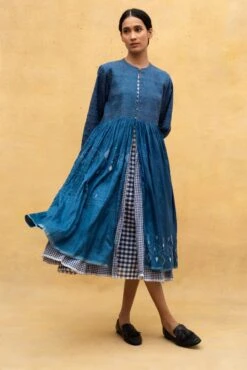 Injiri Blue Handwoven Jacket