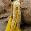 Mishru Yellow Embroidered Jacket Set