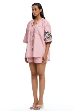 Kanika Goyal Label Pink Solid Boxy Shorts 6 Kanika Goyal Label Pink Solid Boxy Shorts -Inca Style Shop 29823kgl4 3
