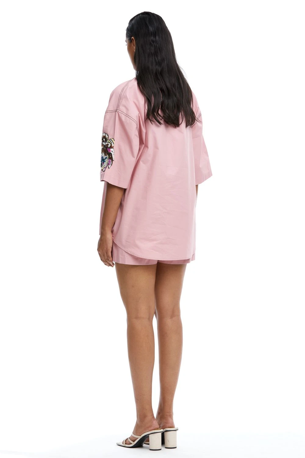 Kanika Goyal Label Pink Solid Boxy Shorts 4 Kanika Goyal Label Pink Solid Boxy Shorts - Image 4