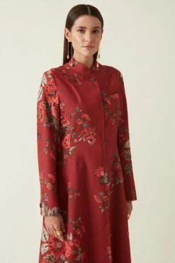 Payal Pratap Red Beratus Embellished Jacket -Inca Style Shop 311pj26 3