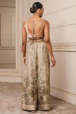 Tarun Tahiliani Gold Printed Velvet Jacket Set -Inca Style Shop 312tt13 4