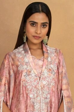 Ahilian Pink Floral Embellished Jacket Set -Inca Style Shop 31523al6 4