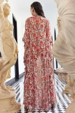 Ridhima Bhasin Amara 3-D Floral Embellished Cape Set 9 Ridhima Bhasin Amara 3-D Floral Embellished Cape Set -Inca Style Shop 31723rb12 5