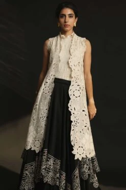 Chandrima Ivory Cutwork Jacket