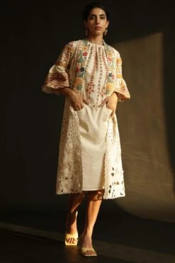 Chandrima Cutwork Jacket With Puffed Sleeves