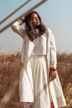 Ahmev Overlap Textured Jacket