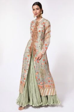 Debyani Organza Embroidered Jacket With Lehenga Set 9 Debyani Organza Embroidered Jacket With Lehenga Set -Inca Style Shop 44dby20 4
