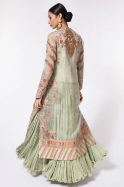 Debyani Organza Embroidered Jacket With Lehenga Set 11 Debyani Organza Embroidered Jacket With Lehenga Set -Inca Style Shop 44dby20 6