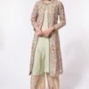 Debyani Pastel Green Embroidered Jacket Set