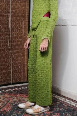 QUOD Bright Lime Knot-Tie Knitted Loop Pant 7 QUOD Bright Lime Knot-Tie Knitted Loop Pant -Inca Style Shop 51123qu33 3