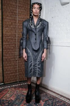 QUOD Steely Silver Spark Skirt