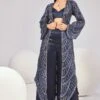 Divya Aggarwal Yara Twilight Blue Sequin Adorned Jacket Set