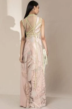 Abhishek Sharma 3-D Appliqued Long Jacket & High Waisted Pants -Inca Style Shop 65as18 5