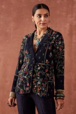Sunira Designs Blue Dhaaga Blazer 6 Sunira Designs Blue Dhaaga Blazer -Inca Style Shop 6923sa15 3