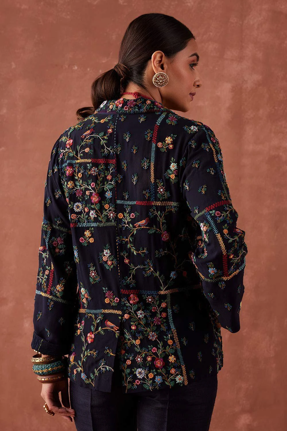 Sunira Designs Blue Dhaaga Blazer 4 Sunira Designs Blue Dhaaga Blazer - Image 4