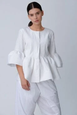 Rajesh Pratap Singh Jaesari Peplum Pleated Jacket