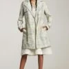 Alamelu Handloom Ikat Raw Silk Trench Coat