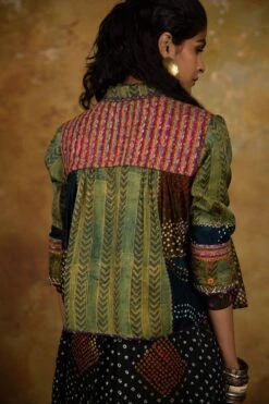 Sunira Designs Mirch Masala Green Bomber Jacket -Inca Style Shop aw2101c 5