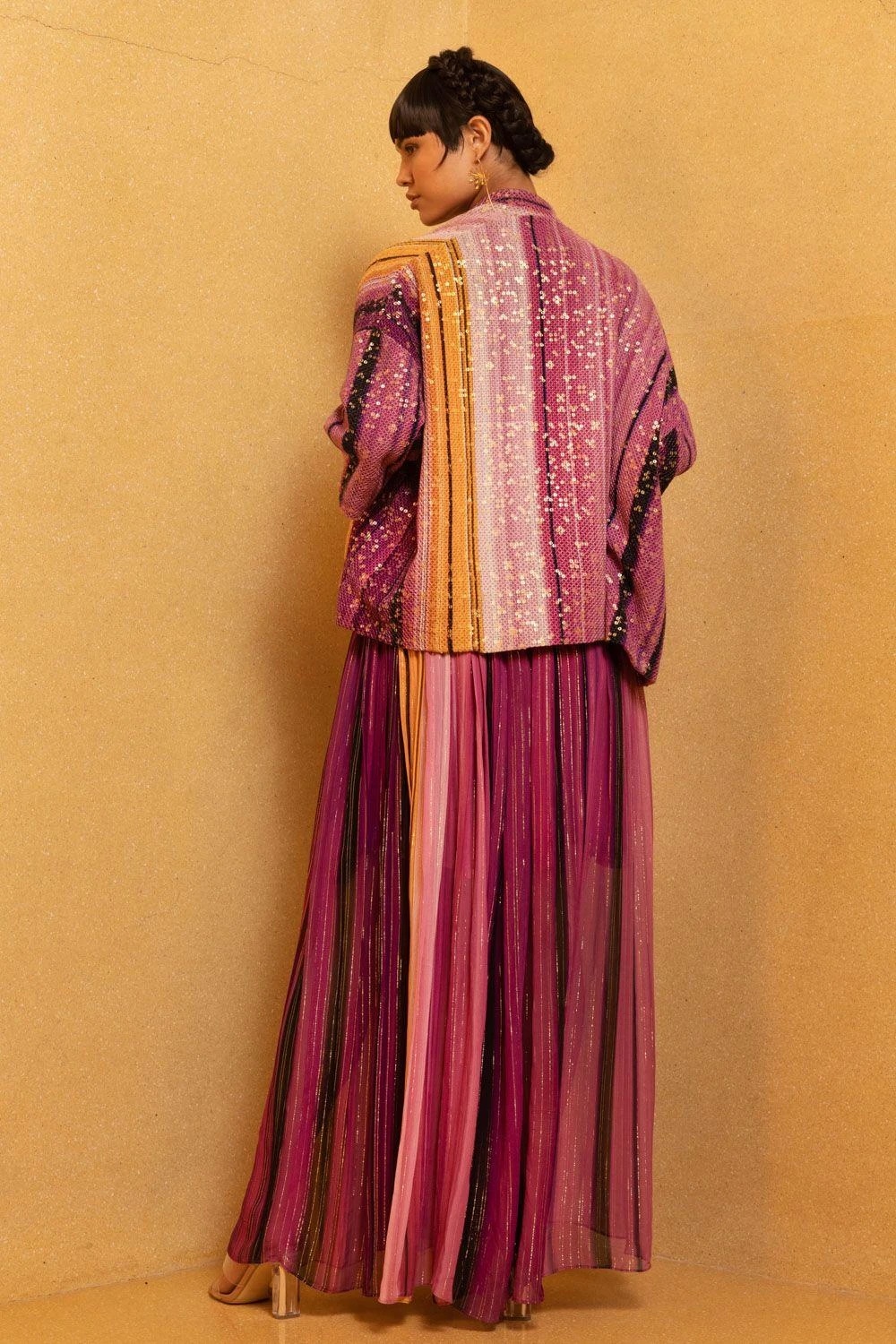 Nikita Mhaisalkar Berry Stroke Print Sheeted Jacket 3 Nikita Mhaisalkar Berry Stroke Print Sheeted Jacket - Image 3