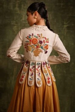Chandrima Ivory Panelled Beadwork Jacket -Inca Style Shop cfw21j20 3