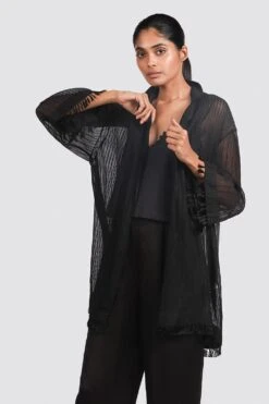 Ikai Chanderi Drop Shoulder Jacket -Inca Style Shop dsj727 3