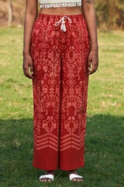 Ikai Rust Shibori Drawstring Pants -Inca Style Shop ik25 2