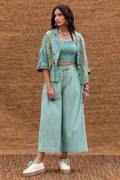 Sunira Designs Blue Embroidered Blazer