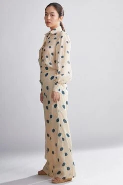 KoAi Cream Polka Dotted Pants -Inca Style Shop kofw20061 3