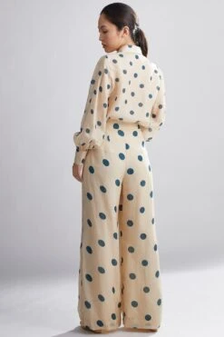 KoAi Cream Polka Dotted Pants -Inca Style Shop kofw20061 5
