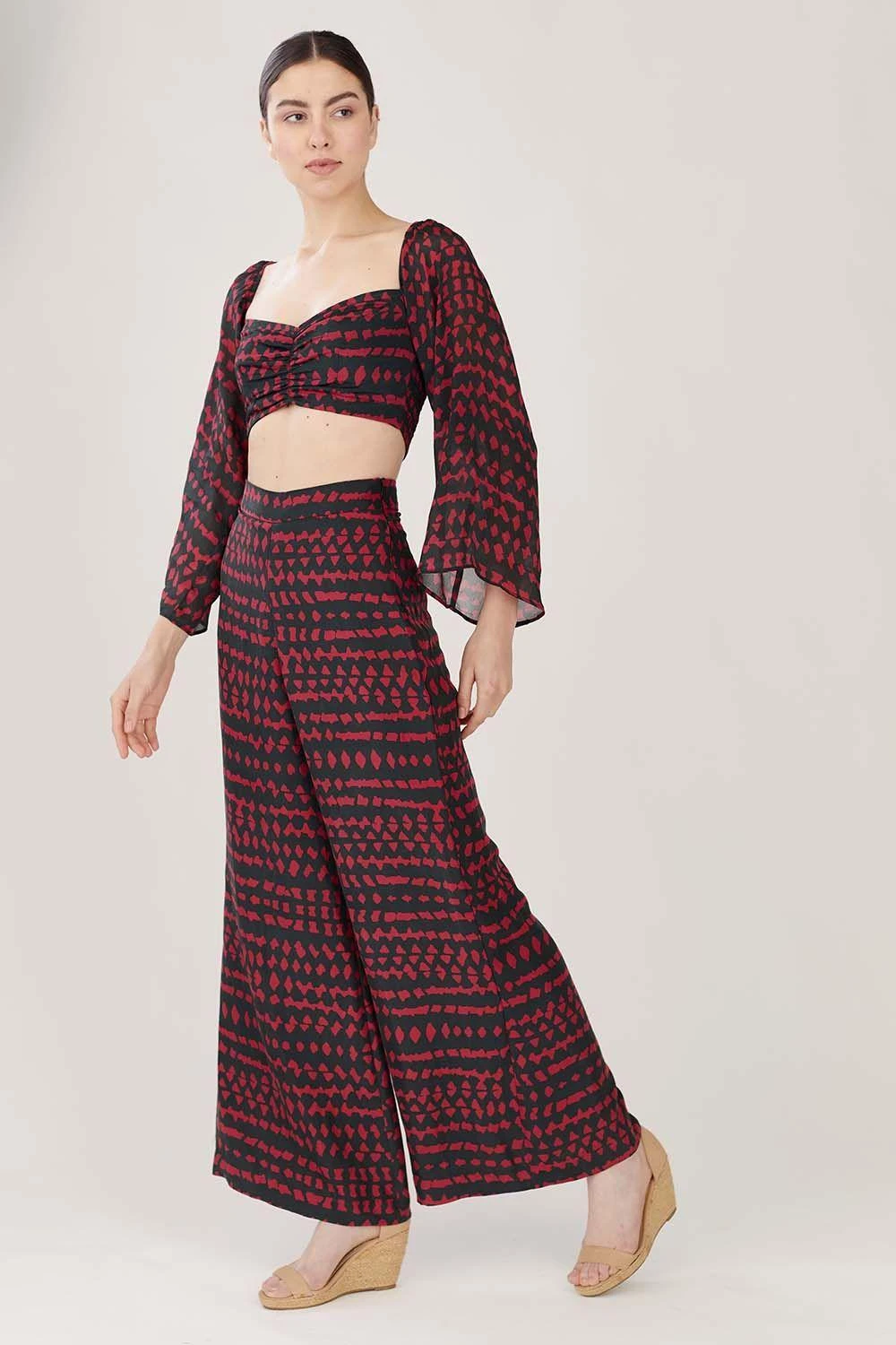 KoAi Abstract Printed High Waisted Pants 2 KoAi Abstract Printed High Waisted Pants - Image 2