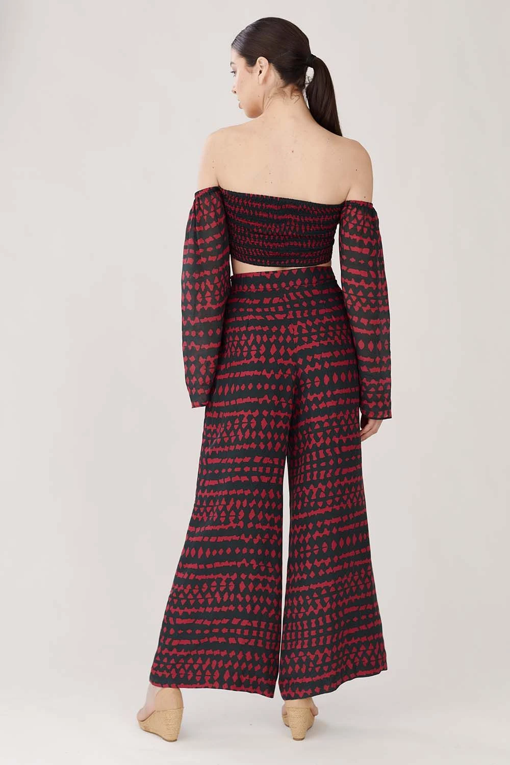 KoAi Abstract Printed High Waisted Pants 3 KoAi Abstract Printed High Waisted Pants - Image 3