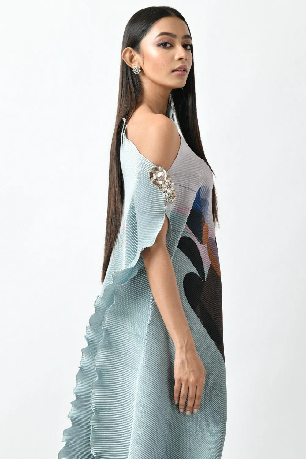 Kiran Uttam Ghosh Yellow Pleated Wide Leg Pants 4 Kiran Uttam Ghosh Yellow Pleated Wide Leg Pants - Image 4