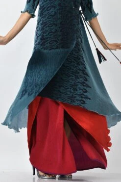 Kiran Uttam Ghosh Blue Shaded Batik Wrap -Inca Style Shop kug2021011 5