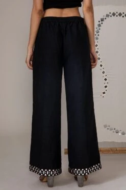 Twenty Nine Raw Silk Palazzos With Mirrorwork Hems -Inca Style Shop ls 188 3