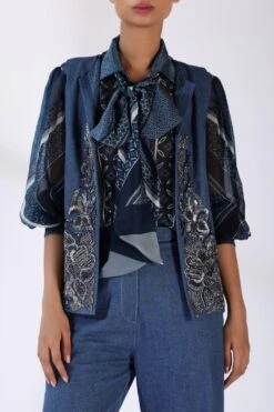 Nikita Mhaisalkar Organic Hemp Embellished Denim Jacket -Inca Style Shop nou trs 009 3