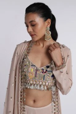 Payal Singhal Embroidered Jacket And Frilled Palazzo Set -Inca Style Shop ps fw659 a 1 4 1