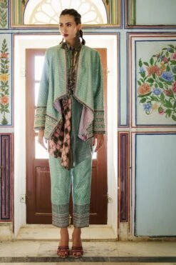 Rajdeep Ranawat Printed Dupion Palazzos