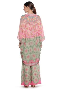 Siddhartha Bansal Pink & Green Embellished Shrug -Inca Style Shop sb odsy 035 4