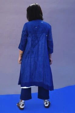 Indigo Sheer Jacket With Embroidery Detail -Inca Style Shop sks2103b 3