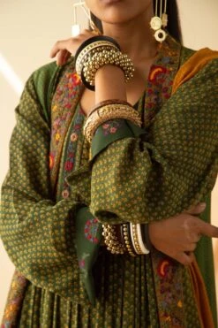 Sunira Designs Ajrakh Overlay With A Paisley Embroidered Collar -Inca Style Shop ss2118 4