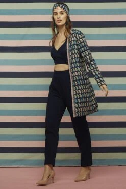 SVA Reversible Jacket With A Denim Bustier & Pants