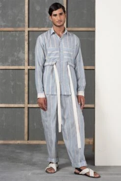 Urvashi Kaur Void Pants In Cotton Silk