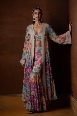 Varun Bahl Pret Multi-coloured Printed Jacket Set