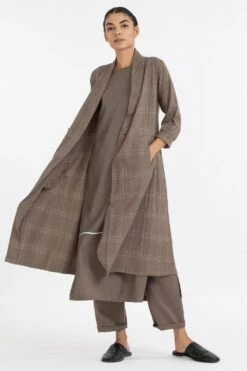 Three Melange Tunic Set With Jacket